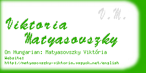 viktoria matyasovszky business card